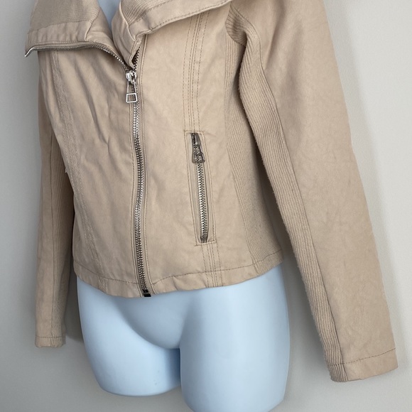 Faux Suede Microfiber Moto Jacket - Picture 7 of 11